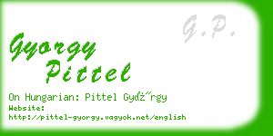 gyorgy pittel business card